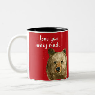 Tasse 2 Couleurs Heureuse Sainte-Valentin Je t'aime bien faire atte