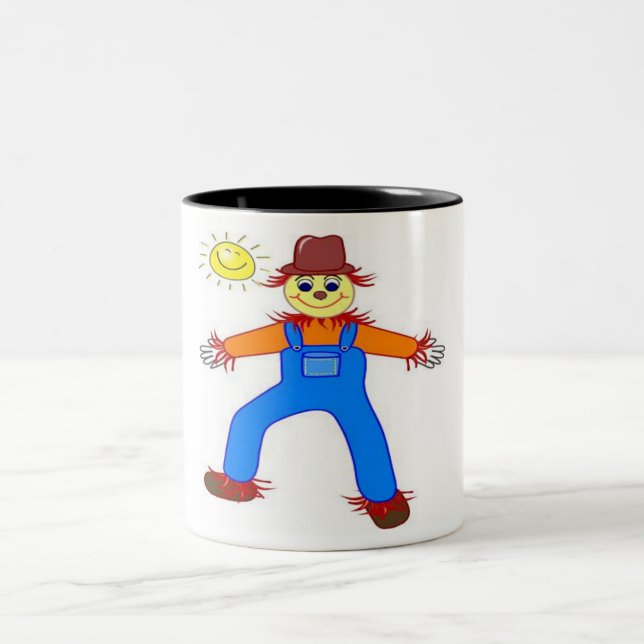 TASSE 2 COULEURS "HEUREUX HALLOWEEN" SCARECROW (Centre)