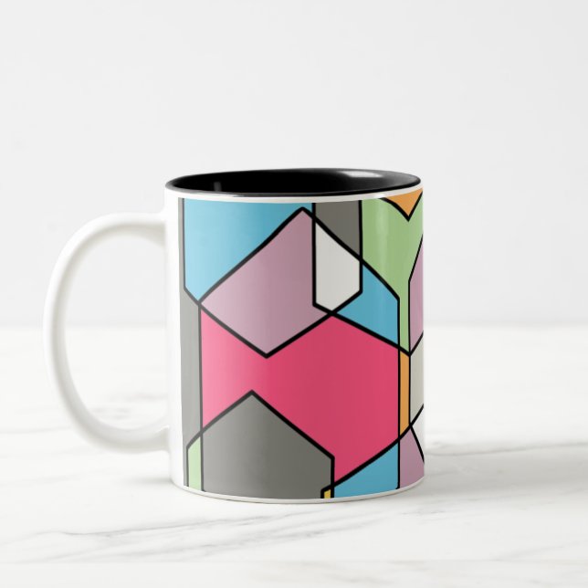 Tasse 2 Couleurs Hexagon Bauhaus - Pastels (Gauche)