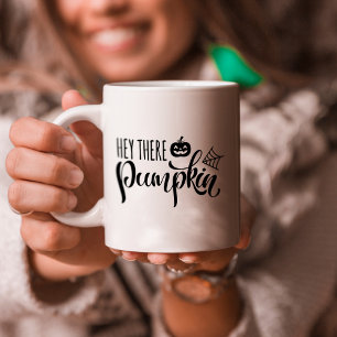 Tasse 2 Couleurs Hey Citrouille Halloween Noir