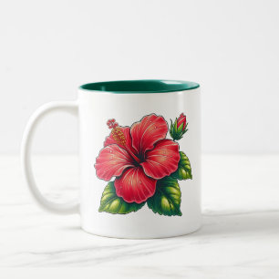 Tasse 2 Couleurs Hibiscus fleur deux tons