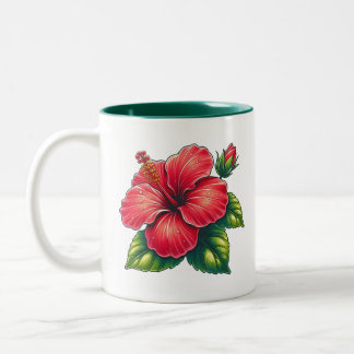 Tasse 2 Couleurs Hibiscus fleur deux tons