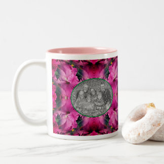 Tasse 2 Couleurs Hibiscus rose Cadre Fleur Créer Votre Propre Photo