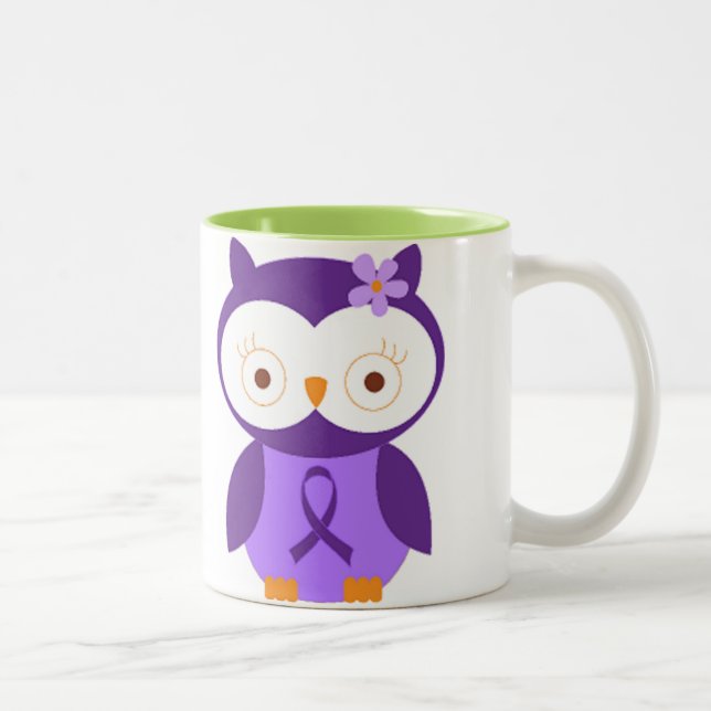 Tasse 2 Couleurs Hibou de fibromyalgie (Droit)
