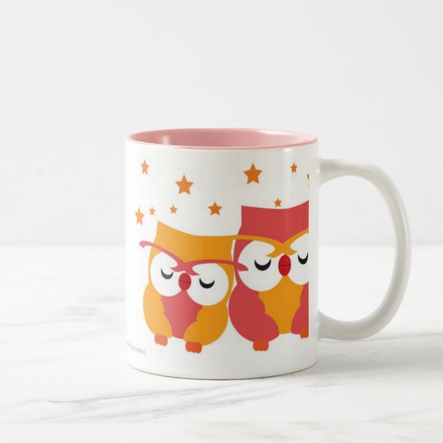 Tasse 2 Couleurs Hiboux étoilés (Droit)