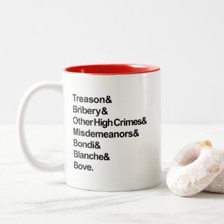 Tasse 2 Couleurs High Crimes & Misdemeanors - Impeach Bondi Blanche
