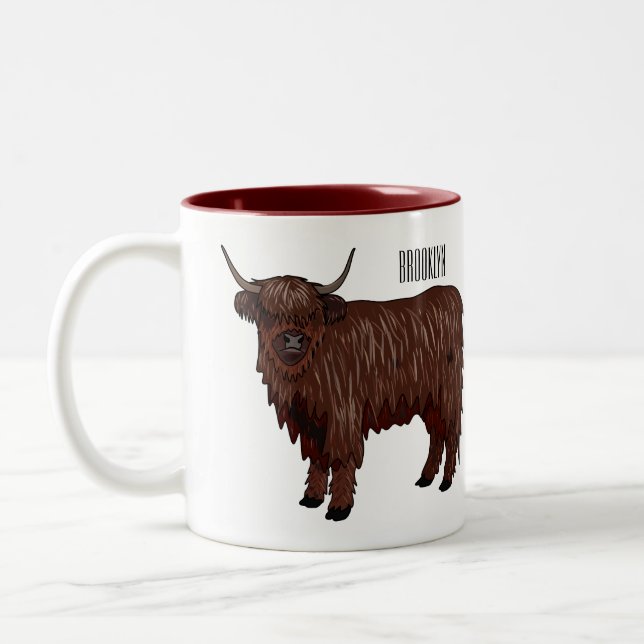 Tasse 2 Couleurs Highland cow (Gauche)