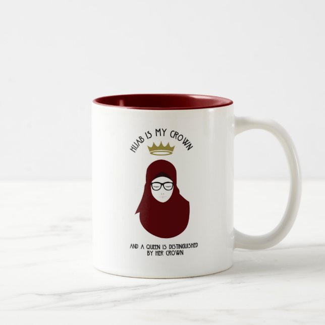 Tasse 2 Couleurs Hijab est ma couronne - VERRES (Droit)