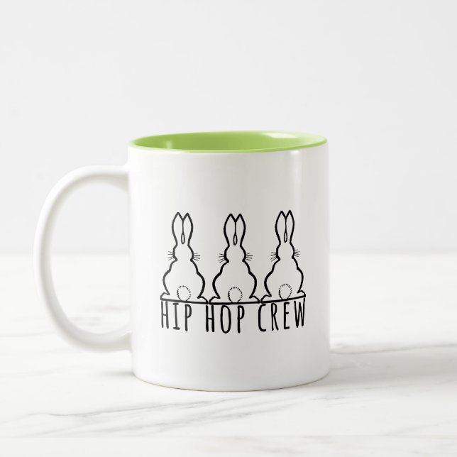 Tasse 2 Couleurs Hip Hop Crew Cute Bunny Rabbits (Gauche)
