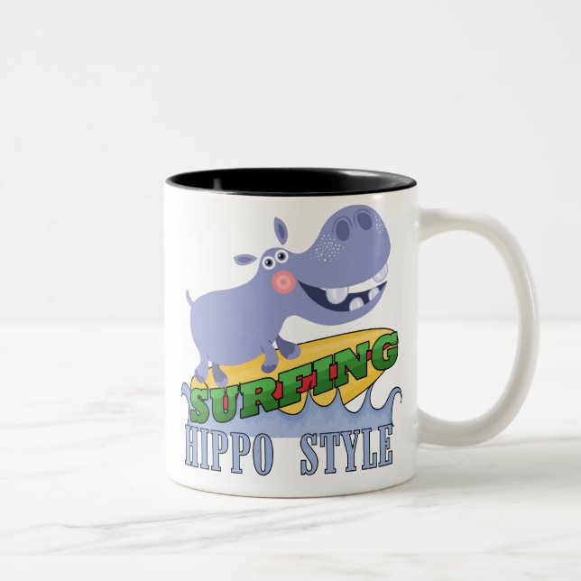 Tasse 2 Couleurs Hippopotame (Droit)