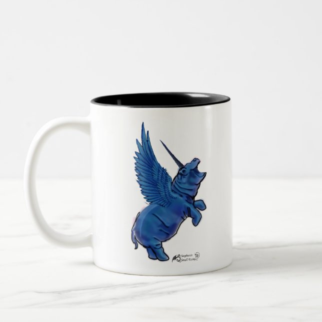 Tasse 2 Couleurs Hippopotame Hippopotame House Bénéficier de la taw (Gauche)