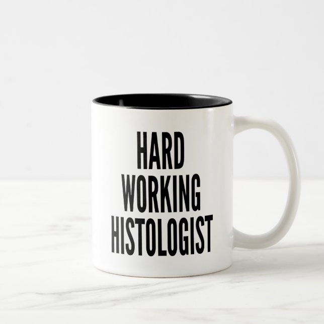 Tasse 2 Couleurs Historien travaillant dur (Droit)