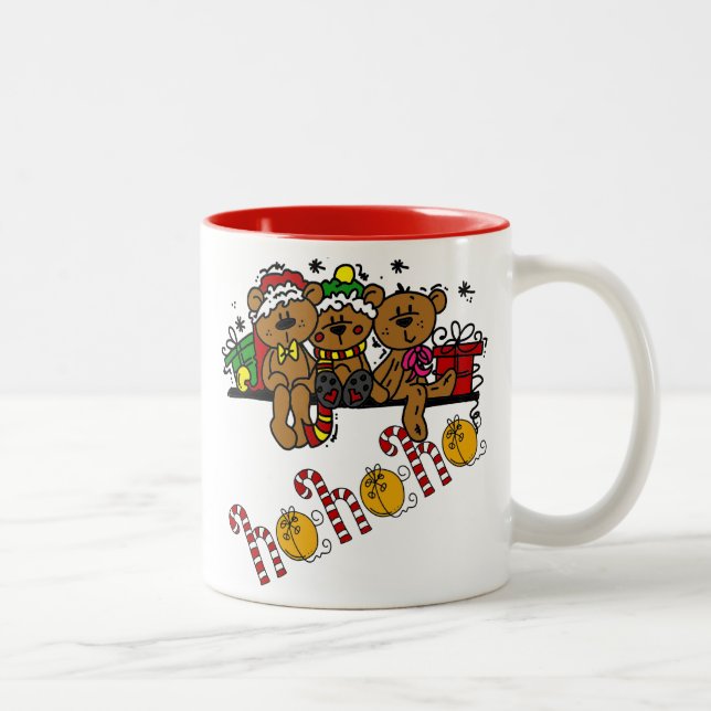 Tasse 2 Couleurs Ho Ho Ho Nounours (Droit)
