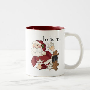 Tasse 2 Couleurs Ho Ho Ho Père Noël T-shirts et cadeaux