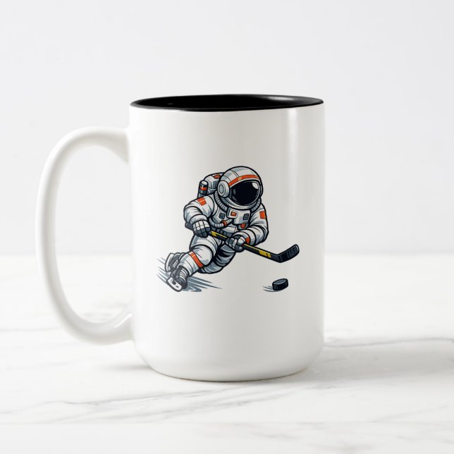 Tasse 2 Couleurs Hockey Astronaute (Gauche)