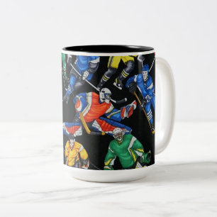 Tasse 2 Couleurs Hockey sur glace de saison d'hockey
