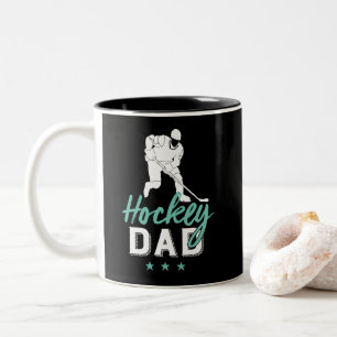 Tasse 2 Couleurs Hockey sur glace Papa Fier Père Père du joueur de
