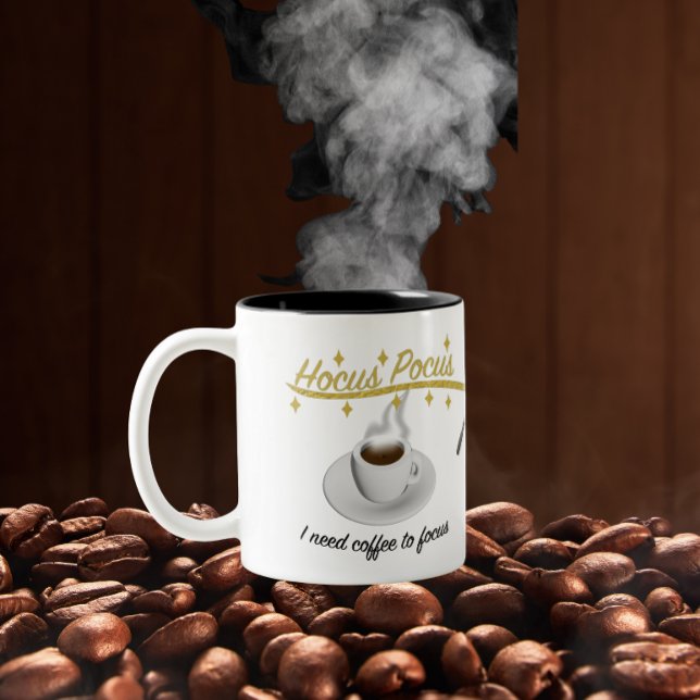 Tasse 2 Couleurs Hocus Pocus J'ai besoin de café pour me concentrer (Créateur téléchargé)