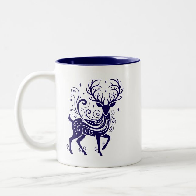 Tasse 2 Couleurs Holiday Deer (Gauche)