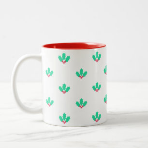 Tasse 2 Couleurs Holly Berry Motif