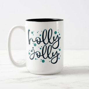 Tasse 2 Couleurs Holly Jolly Winter Xmas Holiday Season Gift