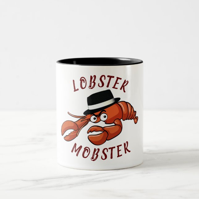Tasse 2 Couleurs Homard Homard 🦞 Cartoon à gros yeux mou Gangster (Centre)