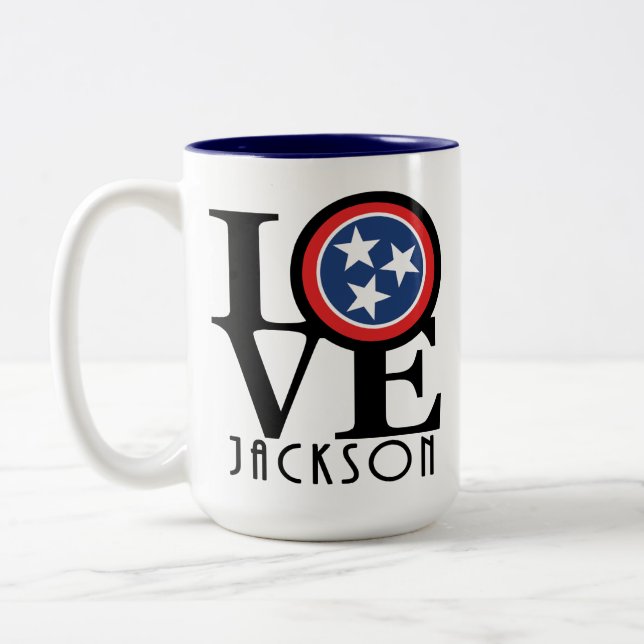 Tasse 2 Couleurs HOME Jackson TN 15oz (Gauche)
