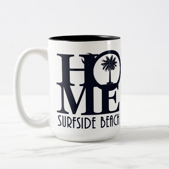 Tasse 2 Couleurs HOME Surfside Beach SC 15oz (Gauche)
