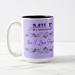 Tasse 2 Couleurs Homme I Love Flowers Purple Text 2