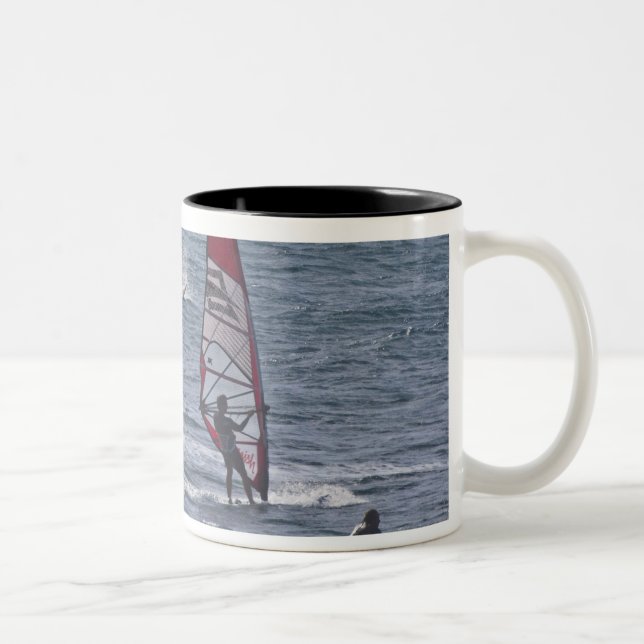 Tasse 2 Couleurs Hommes en planche à voile (Droit)