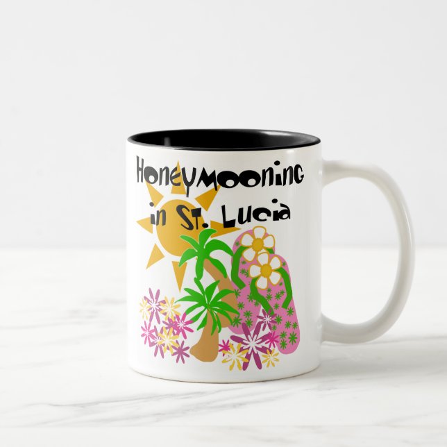 Tasse 2 Couleurs Honeymooning au St Lucia (Droit)