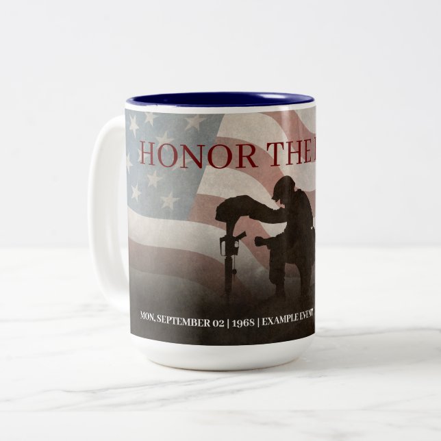 Tasse 2 Couleurs Honorez les Morts (Devant gauche)