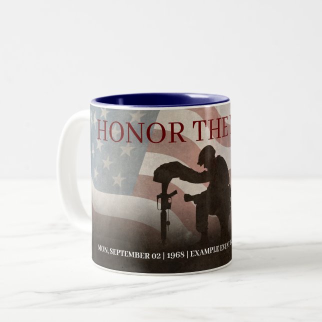 Tasse 2 Couleurs Honorez les Morts (Devant gauche)