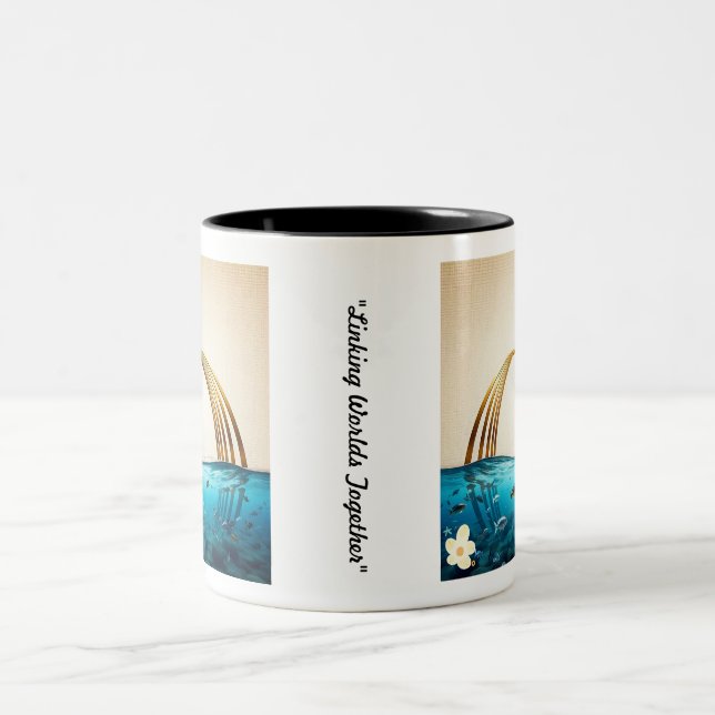 Tasse 2 Couleurs "Horizon pacifique trouvé" (Centre)
