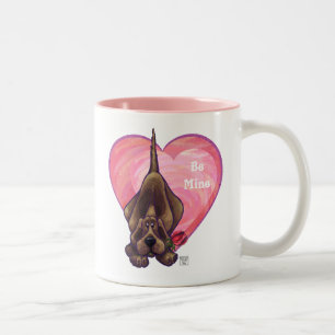 Tasse 2 Couleurs Hound Dog Valentine's Day