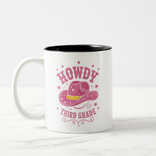 Tasse 2 Couleurs Howdy Cowboy De 3E Année Revenir À L'École