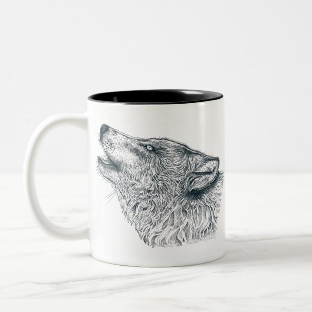 Tasse 2 Couleurs Howling Wolf (Gauche)