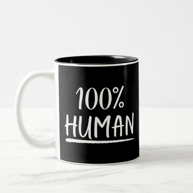 Tasse 2 Couleurs Humanité 100% humain (Gauche)