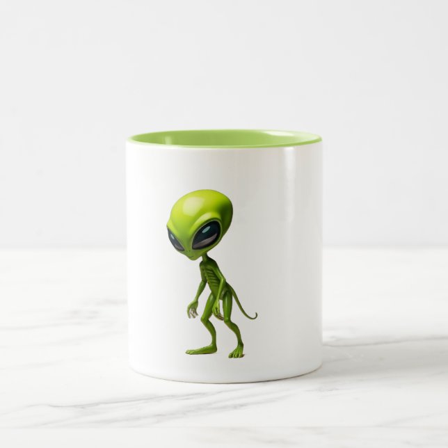 Tasse 2 Couleurs humanoïde vert (Centre)