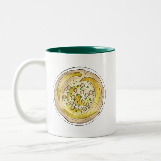 Tasse 2 Couleurs Hummus Houmous Méditerranée Moyen-Orient (Gauche)