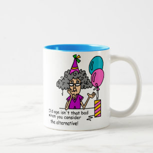 Tasse 2 Couleurs Humour alternatif d'anniversaire