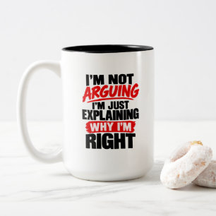Tasse 2 Couleurs Humour d'avocat drôle Je ne discute pas, j'expliqu