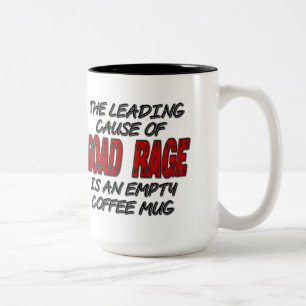 Tasse 2 Couleurs Humour de café Road Rage