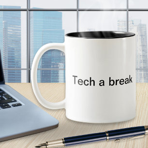 Tasse 2 Couleurs Humour de l'assistance technique Blague drôle d'or