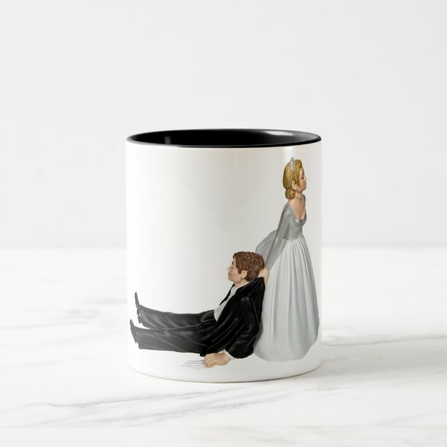 Tasse 2 Couleurs humour de mariage (Centre)