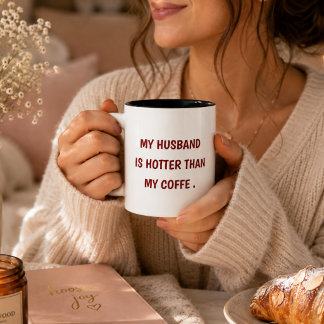 Tasse 2 Couleurs Humour de mariage mignon 