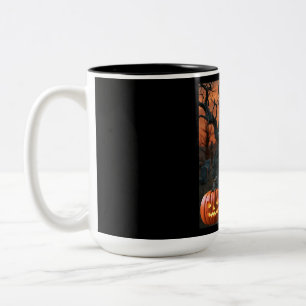 Tasse 2 Couleurs Humour de pierre gravée d'Halloween "Ben Aiken"