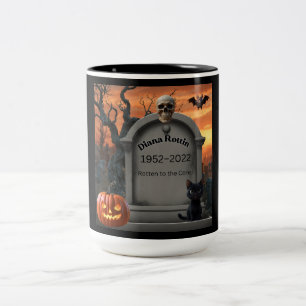 Tasse 2 Couleurs Humour de pierre gravée d'Halloween "Diana Rottin"