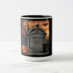 Tasse 2 Couleurs Humour de pierre gravimétrique d'Halloween "Doug M