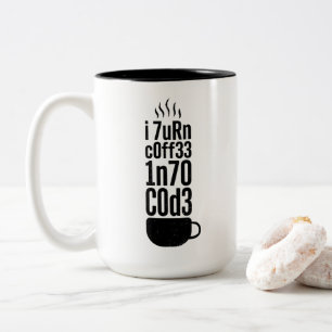 Tasse 2 Couleurs Humour de programmeur – Du café dans le code
